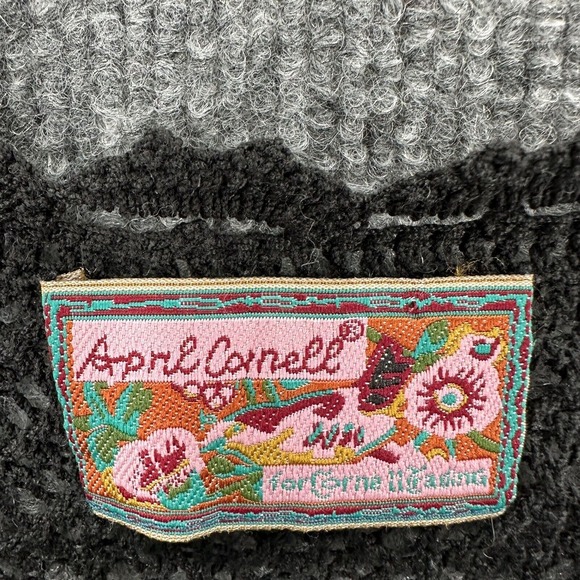 April Cornell Crochet Vest Womens Small Black Midi Cotton‎ Blend - Picture 3 of 9